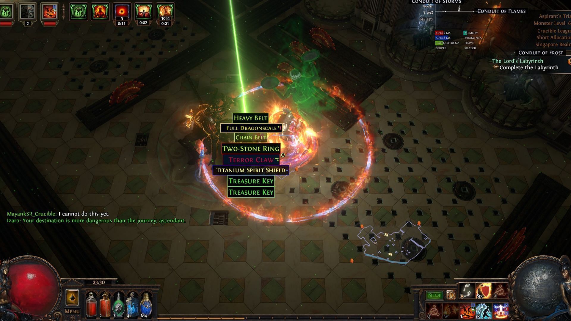 Righteous Fire in action (Image via Grinding Gear Games)